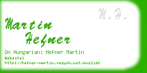 martin hefner business card